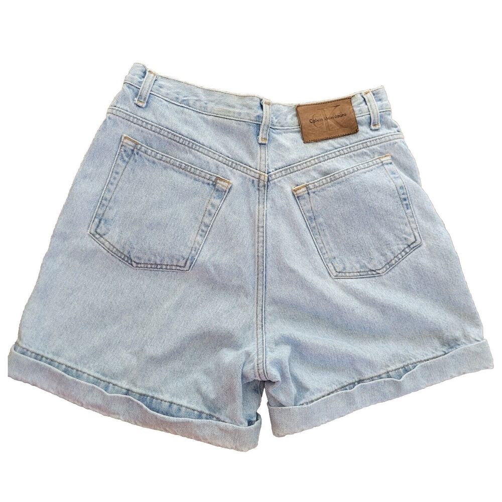 Vintage CK Calvin Klein Cuffed Mom 90’s Shorts Medium Wash Y2K Size 16 32 - Picture 5 of 7